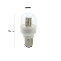 Boat Led Bulb, 2 watts - 10-30 volts - indicator led - BA15D - D25*57mm - White color - T25-20L-BA15D-W - AZLED